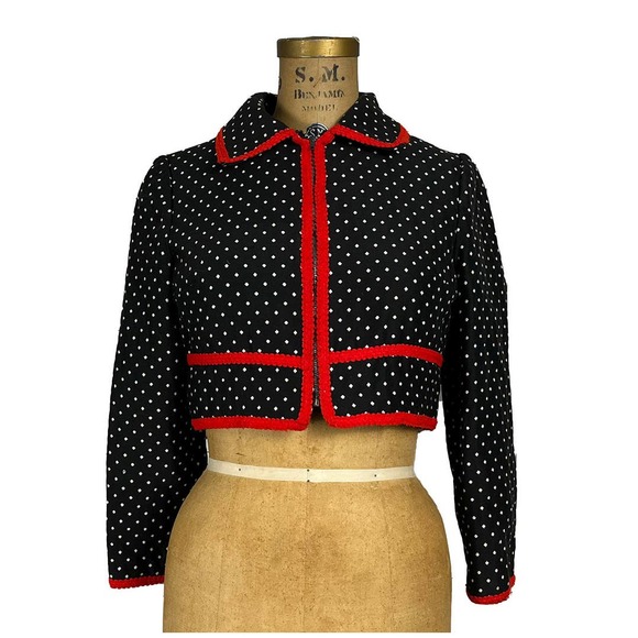 Jackets & Blazers - Vintage Designer Polka Dot Jacket